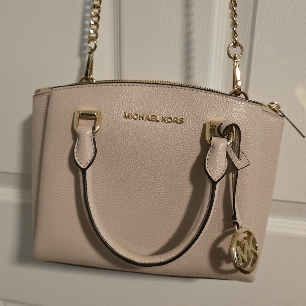 Michael Kors Maxine Small Pebbled Leather Satchel - Picture 2 of 3